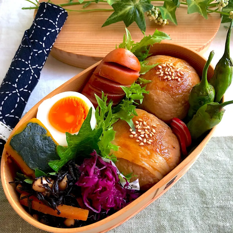 肉巻きおにぎり弁当|あここさん