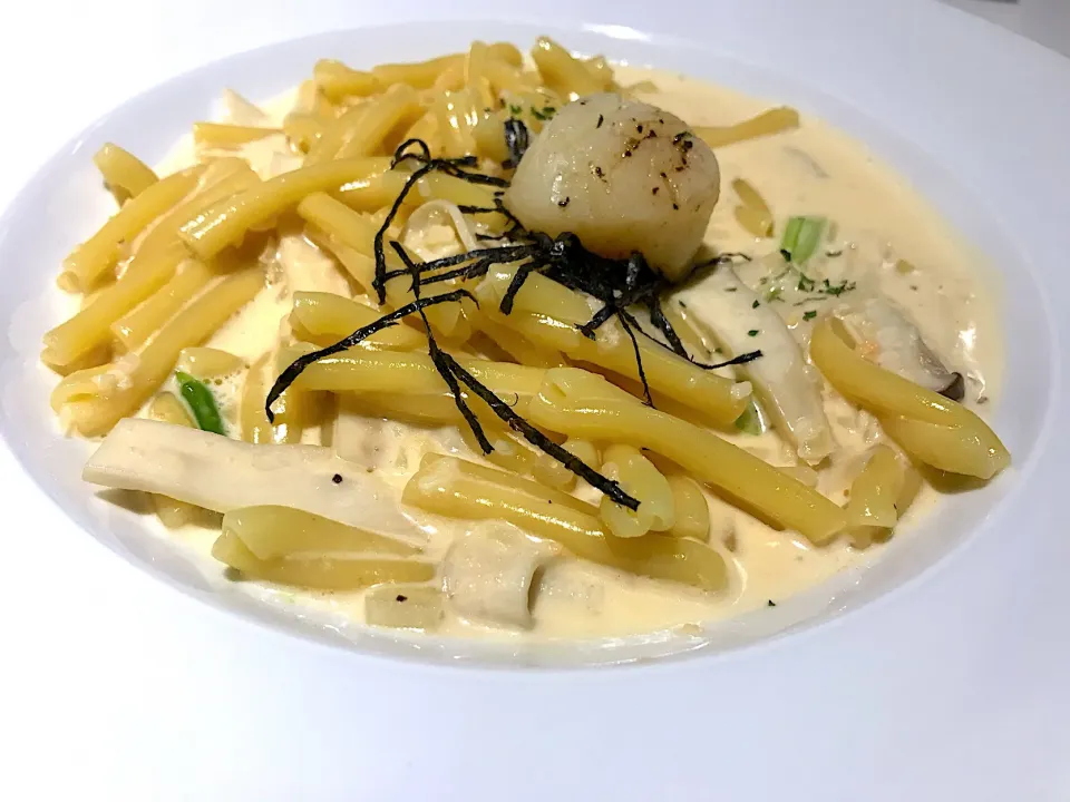 Casareccia with scallop and sea urchin|Sky Blueさん