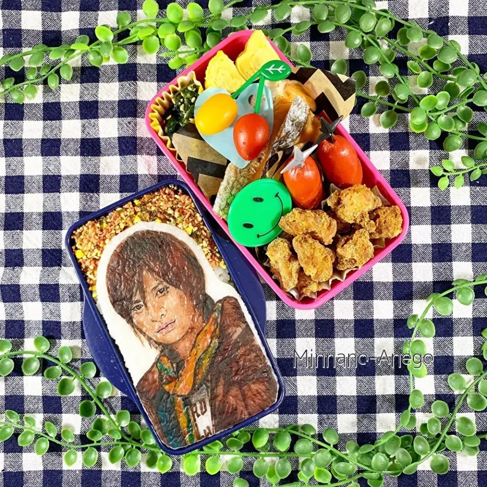 平成仮面ライダー俳優ランキング
8位『瀬戸康史』弁当
 #オブラートアート 
 #オブアート 
 #似顔絵弁当|みんなのあねごさん