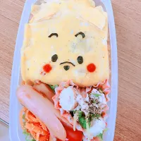 プーさんのオムライスお弁当🐻|りなさん