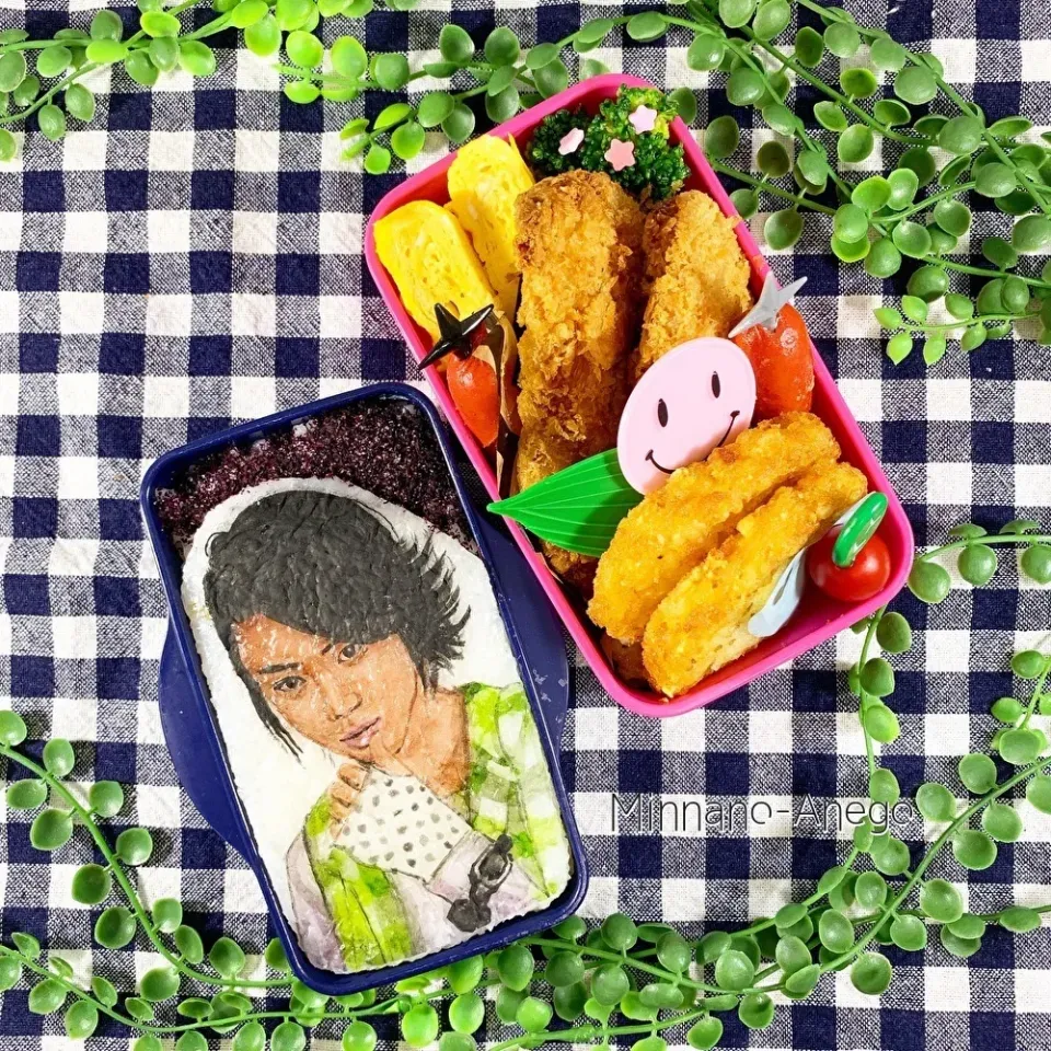 平成仮面ライダー俳優ランキング
7位『菅田将暉』弁当
 #オブラートアート 
 #オブアート 
 #似顔絵弁当|みんなのあねごさん