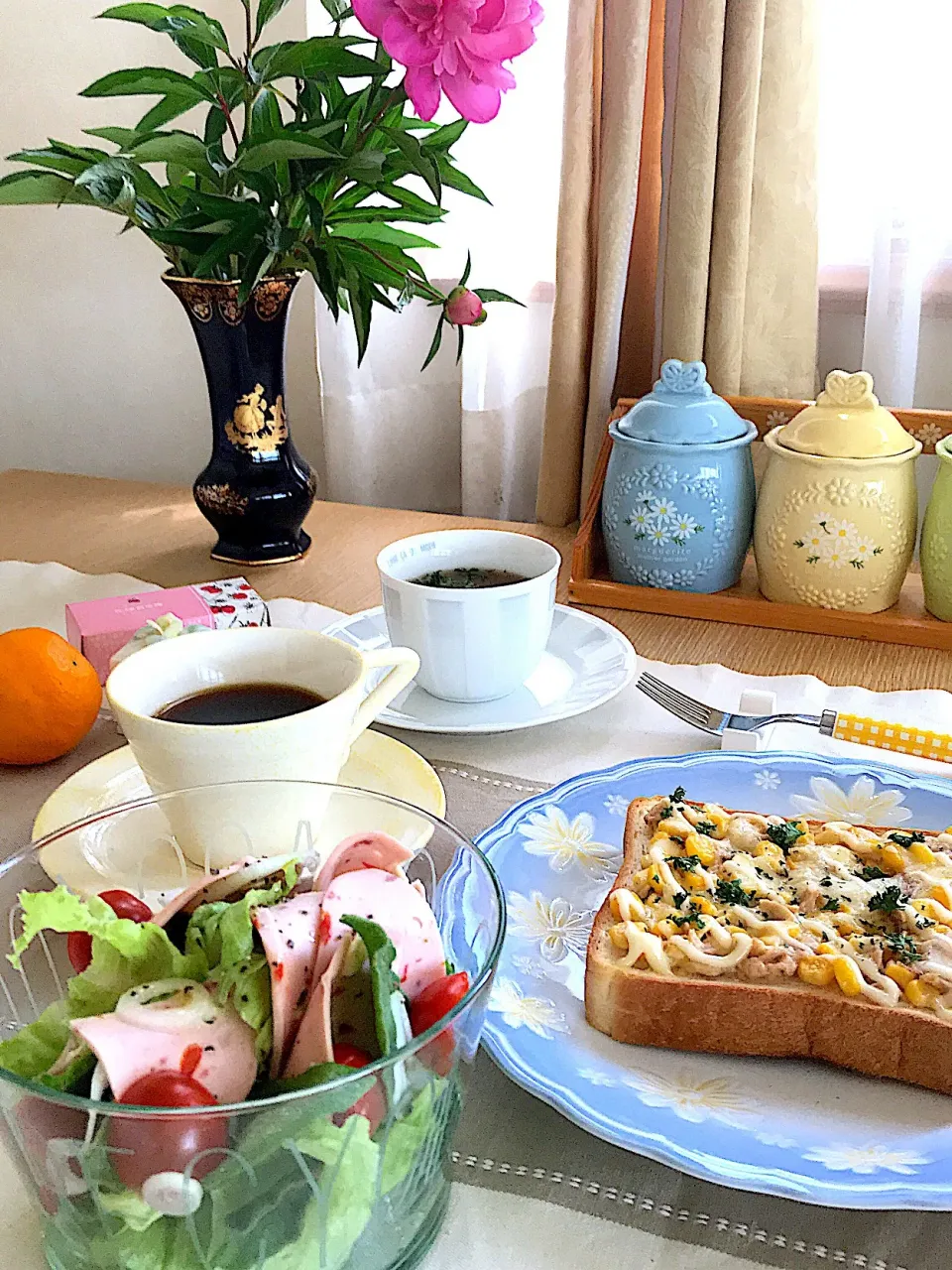 ツナコーントースト朝食🍞|サミカさん