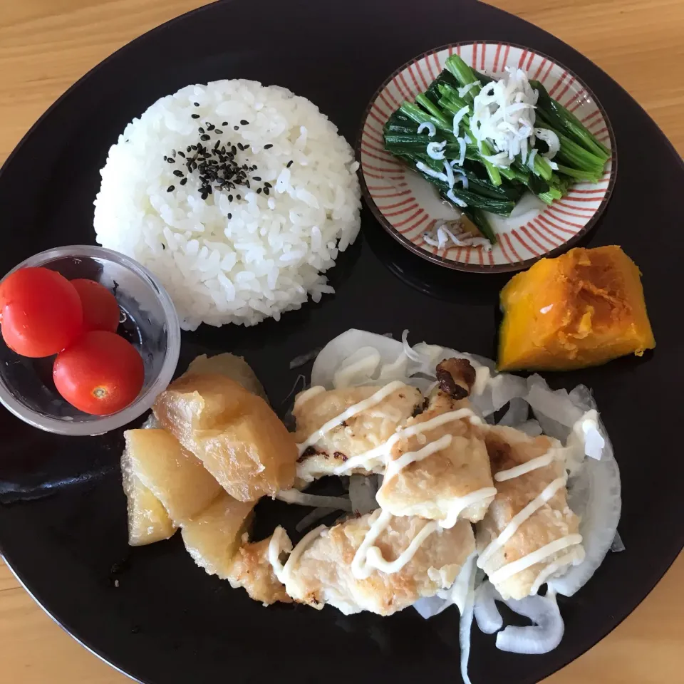 鶏ムネやわらか焼きふぅー(´з`)お昼ご飯|サチャンさん