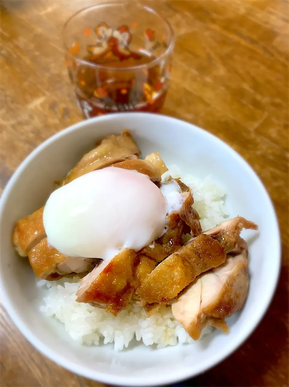 照り焼きチキン丼〜温玉のせ〜|ちびろ菌さん