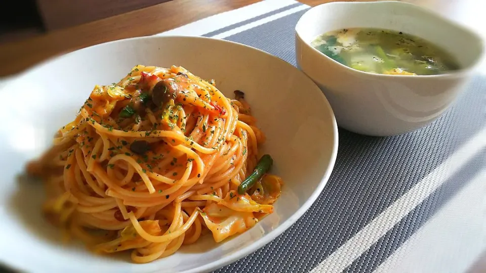 ﾄﾏﾄｸﾘｰﾑﾊﾟｽﾀ～🍝
の昼ごはん✨|kaz(*･ω･)さん