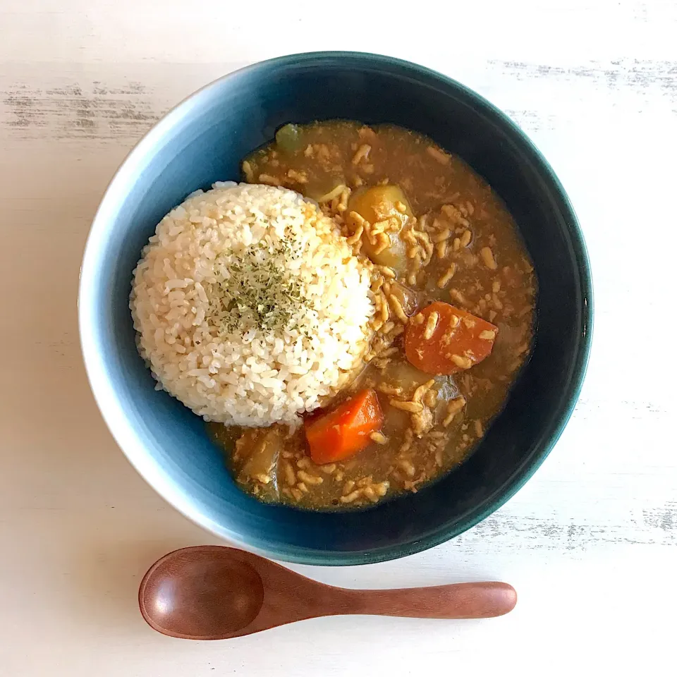 ひき肉のカレー。ばんごはん。|しゅうとうさんさん