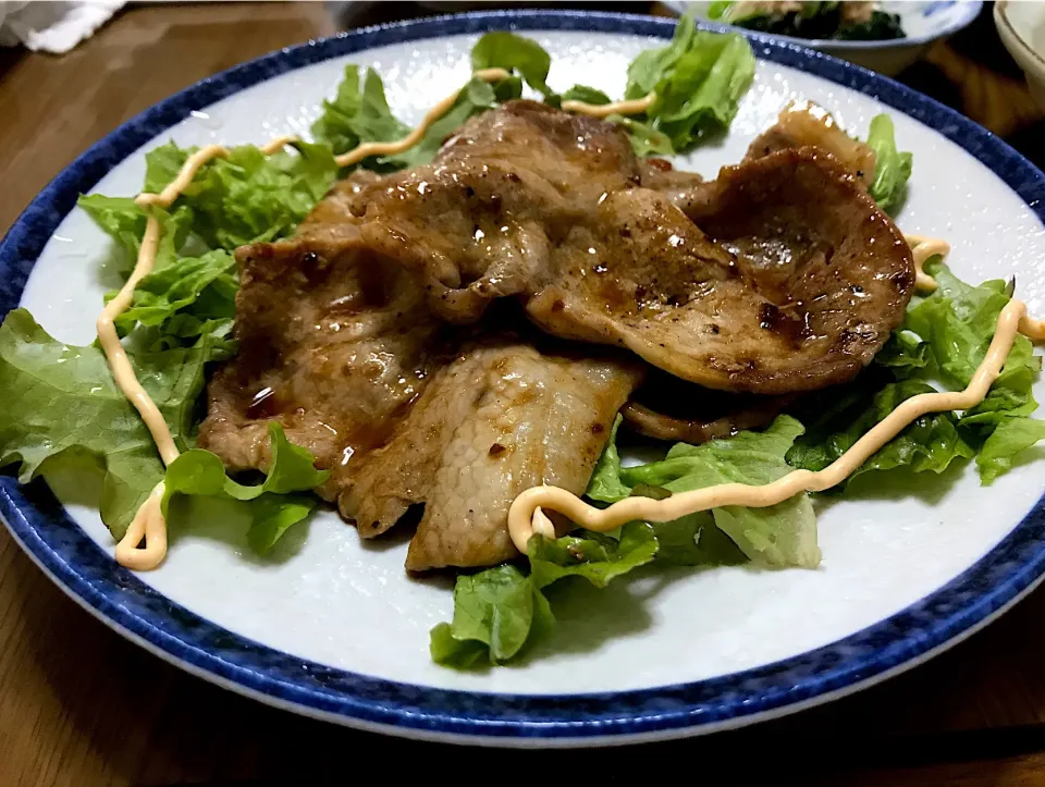 豚のニンニク醤油オイル焼き|wildcat山猫さん