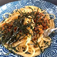 Snapdishの料理写真:胡椒たっぷりバージョン🤗 「最もシンプルな納豆パスタ✨ 火を使わず味付けは2つだけ👍🏻」