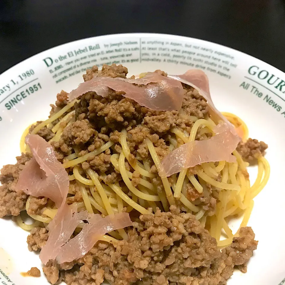 Snapdishの料理写真:デミグラスミートパスタ|フェンさん