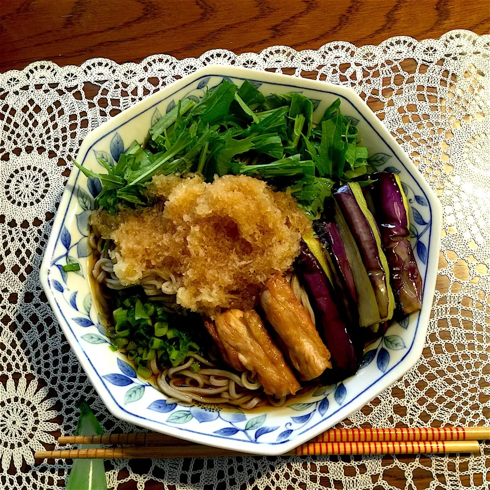 Snapdishの料理写真:茄子と鶏肉のおろし蕎麦|yakinasuさん