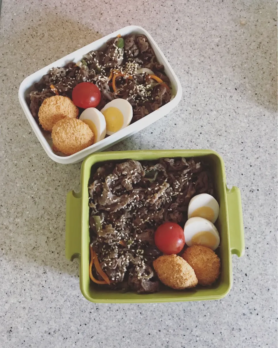 Snapdishの料理写真:プルコギ丼弁当🍱
 #弁当  #お弁当  #部活弁当  #高校生男子弁当  #自分弁当|ちっくんさん