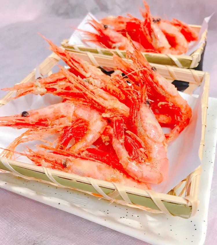 カリッ✨甘海老の唐揚げ🦐|かっちゃん杉さん