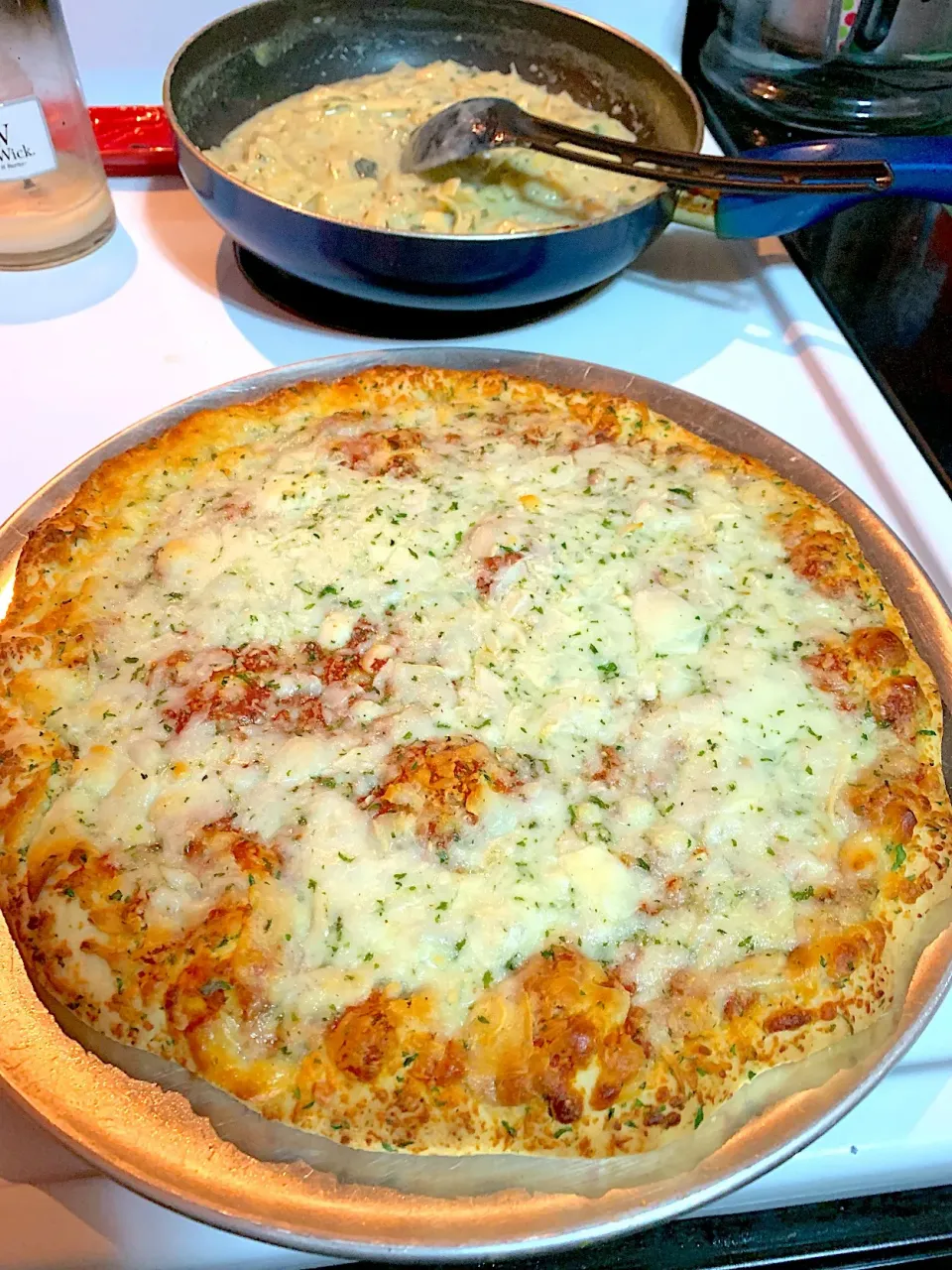 homemade 4 cheese pizza|🌺IAnneさん