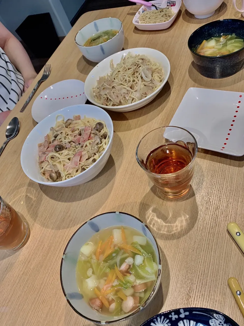 Snapdishの料理写真:パスタとポトフ|ゆかりさん