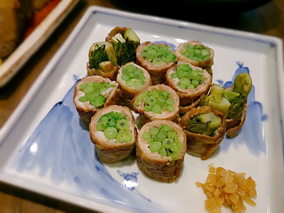 たらの芽の肉巻き 塩レモン風味|古尾谷りかこさん