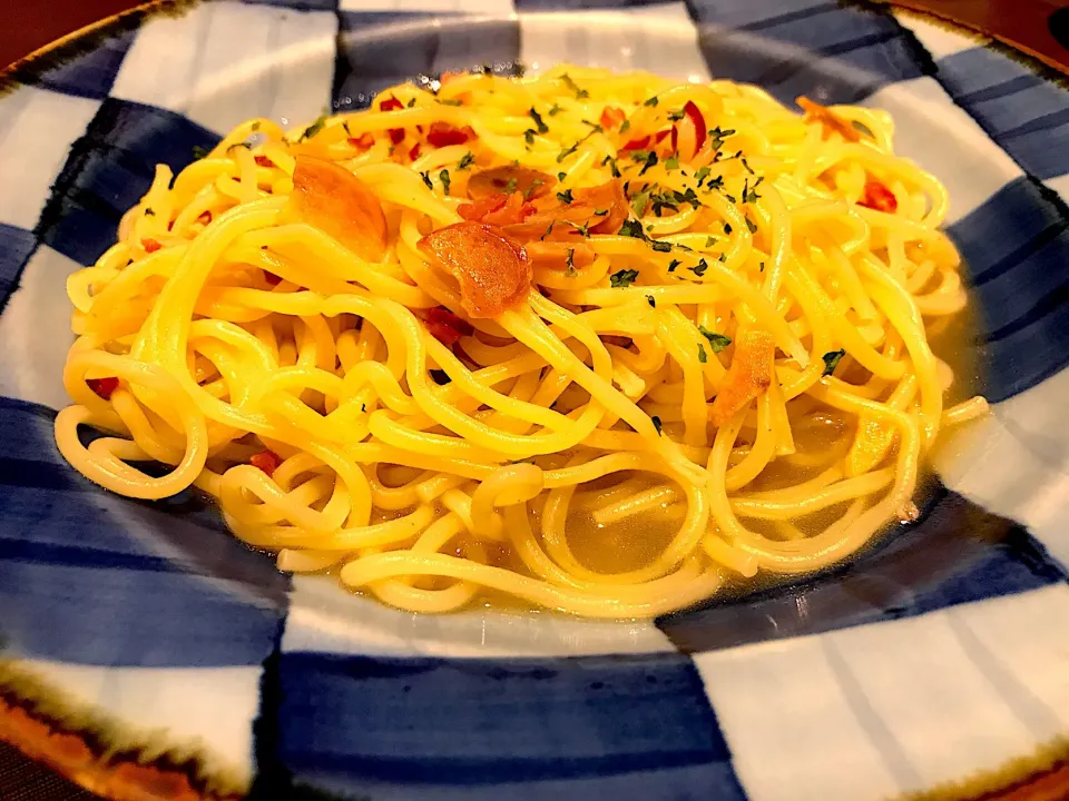 ローストしたベーコンのペペロンチーノ💛鎌倉パスタ🍝|ナナさん