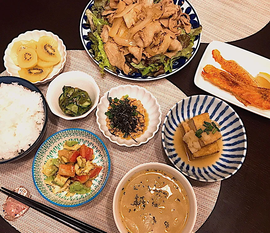 アスリート飯🍴豚のしょうが焼き🐷etc.....|まなさん