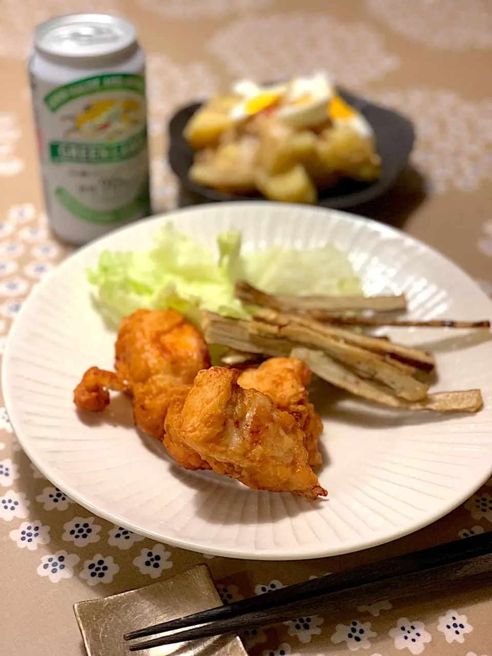 うめどり胸肉の唐揚げ|えのさん