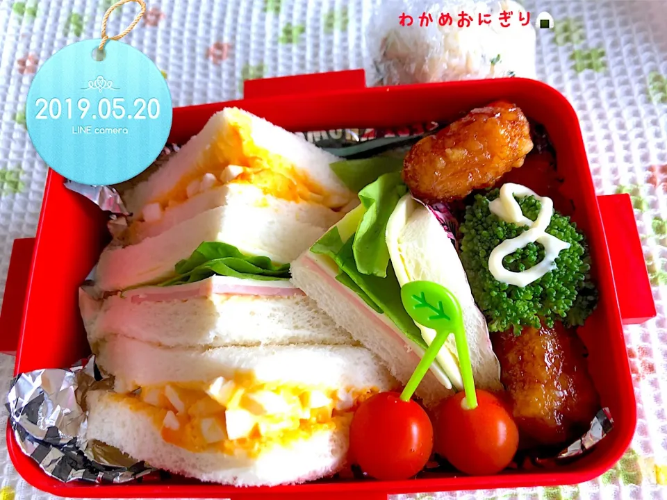 サンドイッチJKお弁当🥪|harutomomamaさん