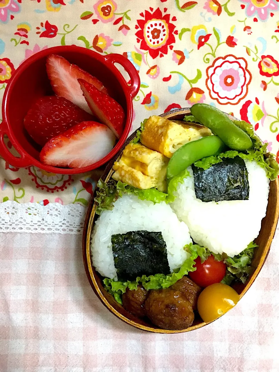 年長さん弁当12日目 #わっぱ弁当  #年長さん弁当  #野田琺瑯  #おにぎり弁当|チョコらんさん