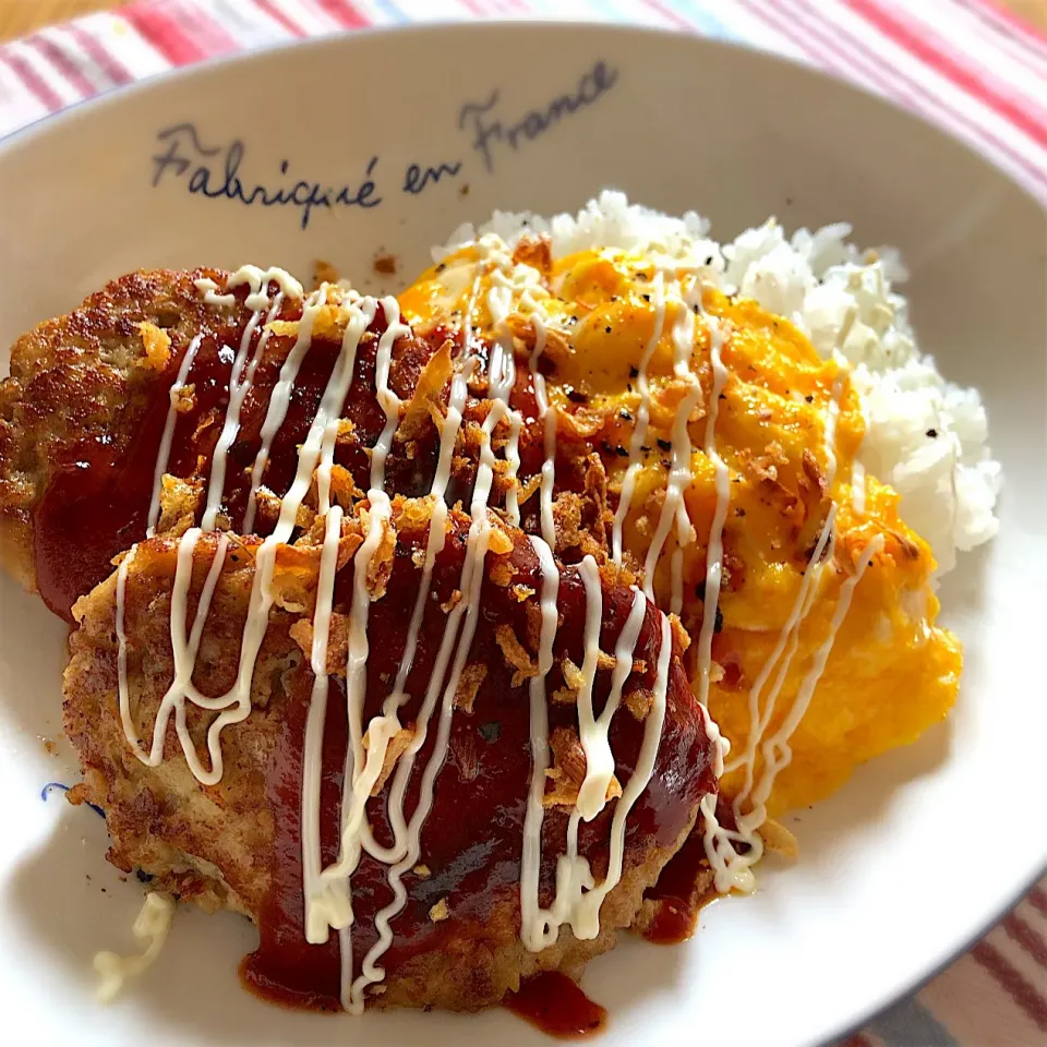 ハンバーグ丼😋|ららさん