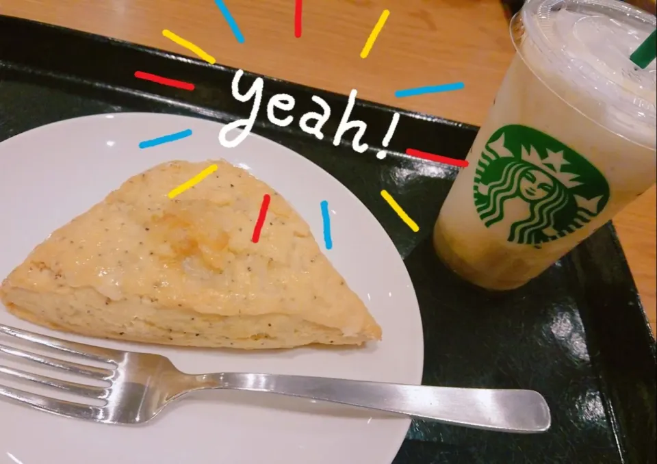 大人ﾌﾗﾍﾟﾁｰﾉ☕&ﾚﾓﾝｽｺｰﾝ #STARBUCKS|maico☆さん