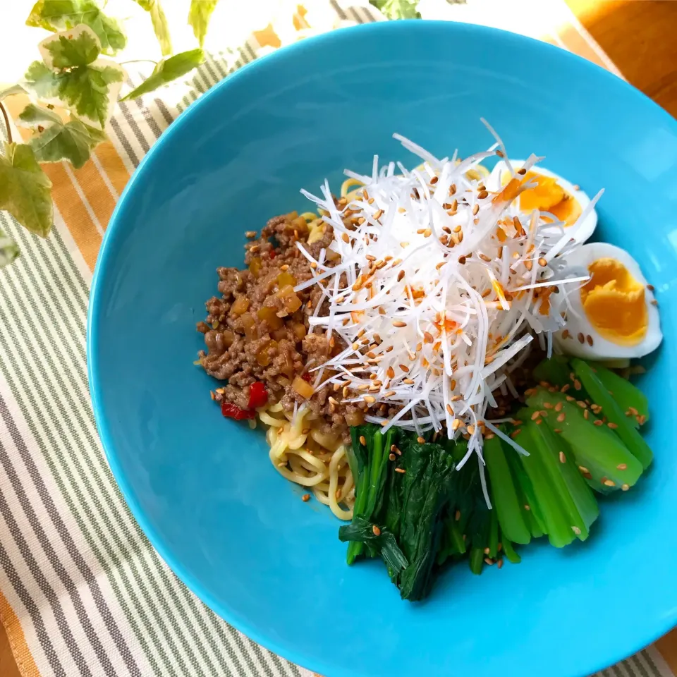 🍜今日のランチは 辛いけどコクありあと引く 冷やし 汁なし坦々麺だよ〜🥢|Hollyさん