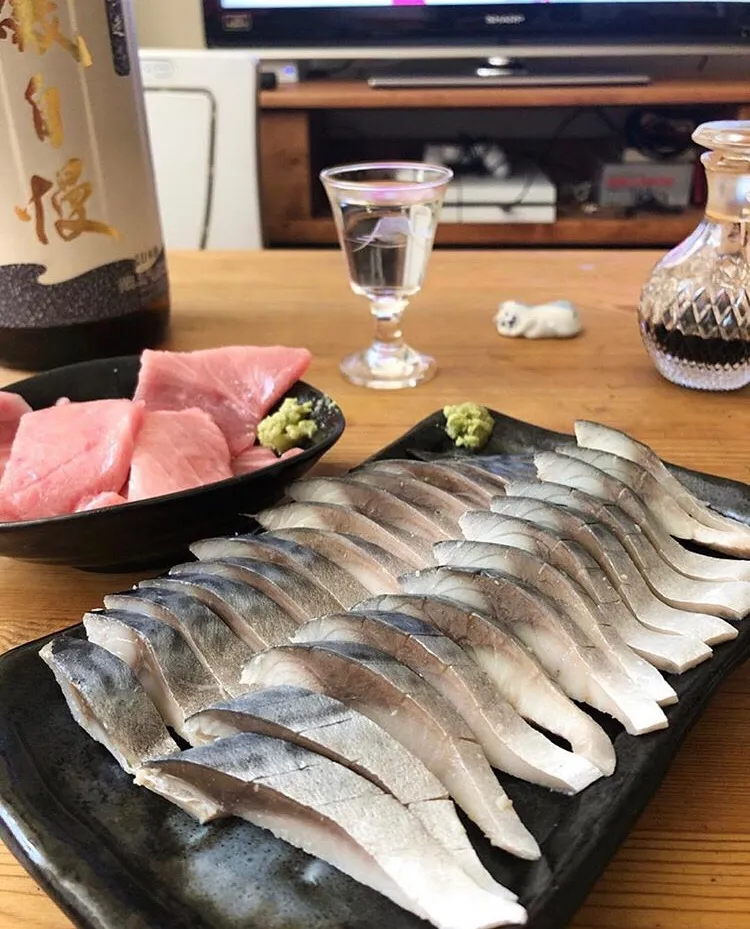 自家製シメサバ&焼津ミナミマグロ切り落とし|ガク魁‼︎男飯さん