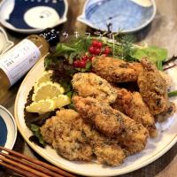 たくさん召し上がれ⤴︎⤴︎✨ベジカキフライ😬⤴︎   #ベジタリアンじゃないけど #友達に感謝