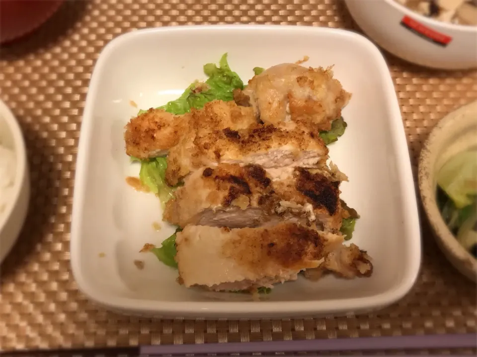 Snapdishの料理写真:鶏むね肉のチキンカツ|ひな嫁さん