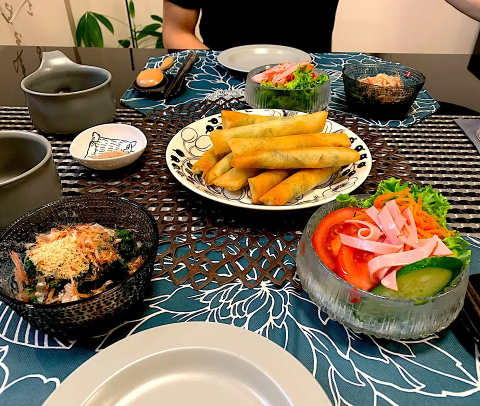 海鮮春巻きの夕飯😊|ゆかさん