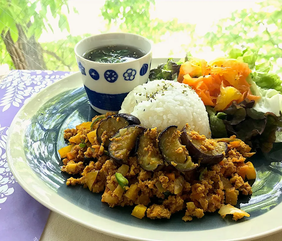 Snapdishの料理写真:昼ごはん  高野豆腐のドライカレー🍛|砂雪さん