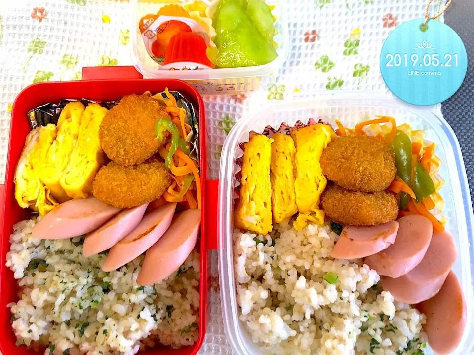 お弁当２つ🍙🍙|harutomomamaさん