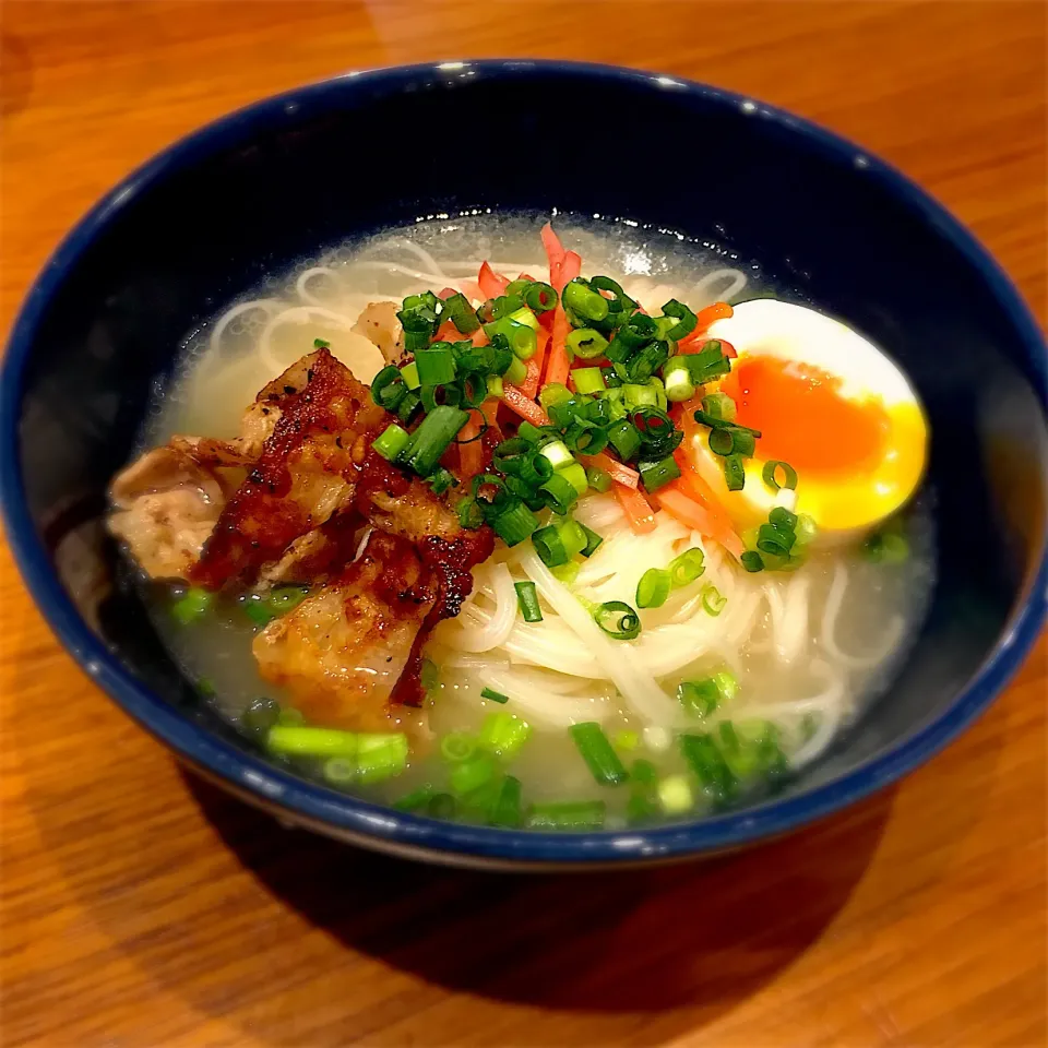 塩ラーメン風にゅうめん🍜|くろあおさん