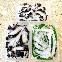 青じそと赤紫蘇の塩漬け