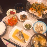 Snapdishの料理写真:アスリート飯🍴豚バラ野菜あんかけ、鯖の味噌煮などなど🍳|まなさん