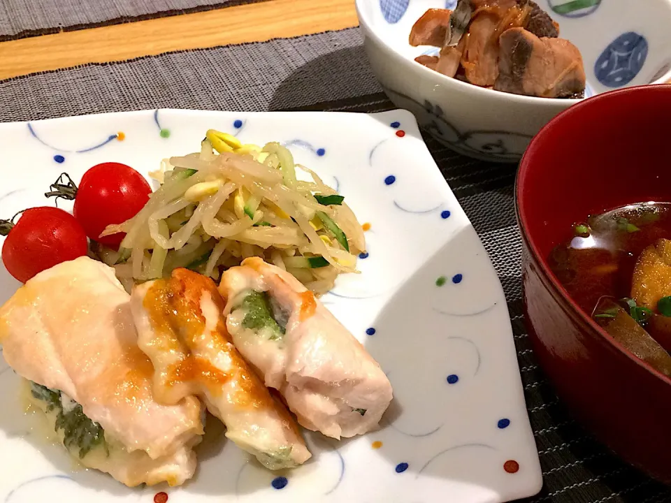 ササミの大葉チーズはさみ焼き
鰹としょうがの煮物|Saori.Sさん