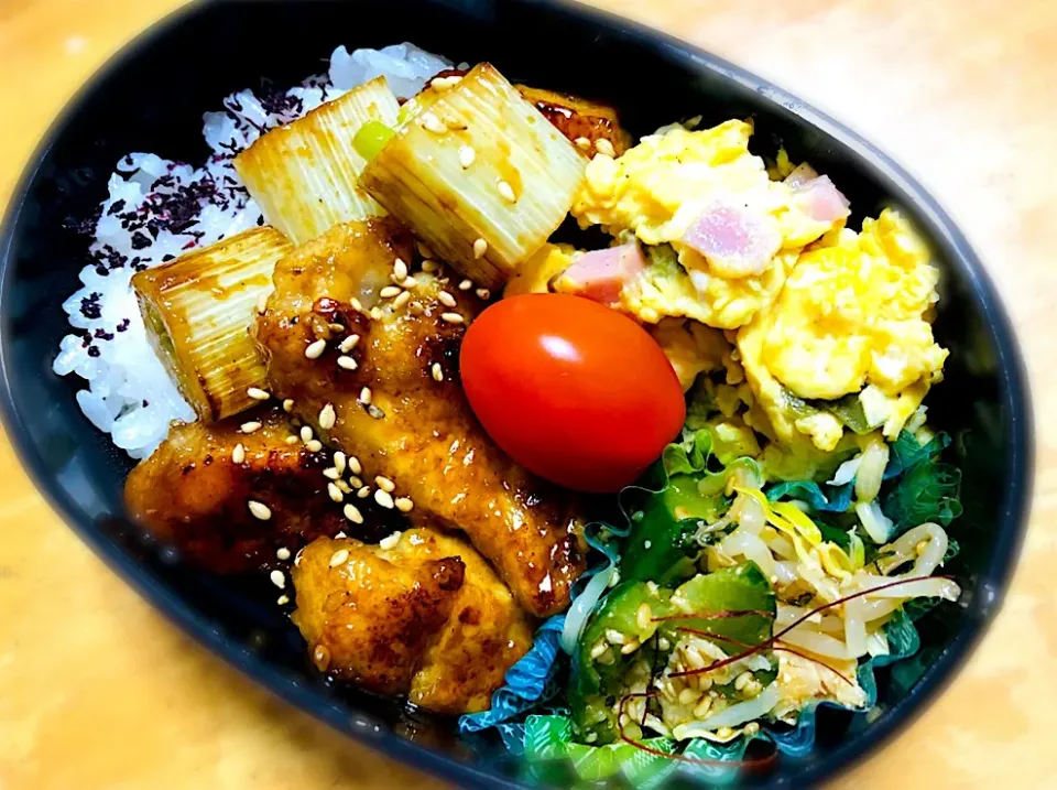 メインはササミとネギの味噌炒め弁当
#ササミとネギの味噌炒め
#ピーマンとベーコンの卵焼き
#ささみときゅうりのピリ辛和え 
#ミニトマト🍅|maaachamさん