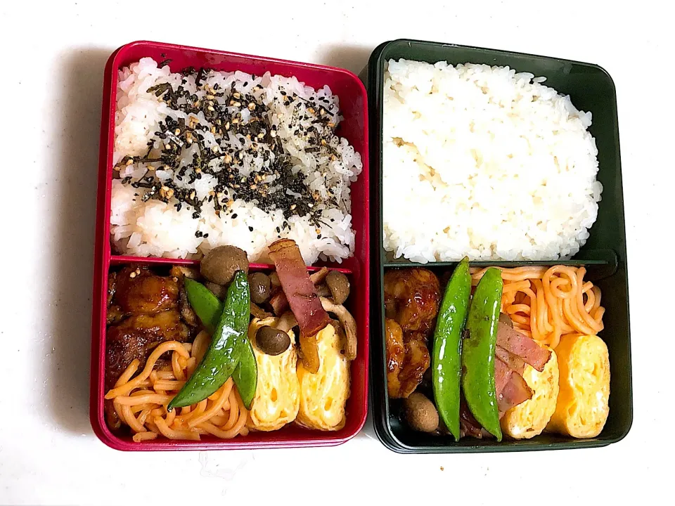 Snapdishの料理写真:#毎日のお弁当  #旦那弁当  #娘弁当|momonokiさん