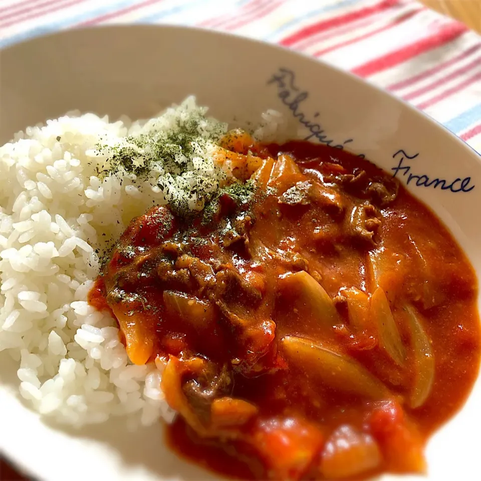 Snapdishの料理写真:ホールトマト缶で簡単ハヤシライス🍅|ららさん