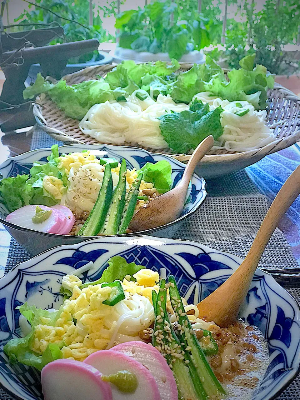 マヨ玉納豆麺つゆ稲庭うどん|シュトママさん