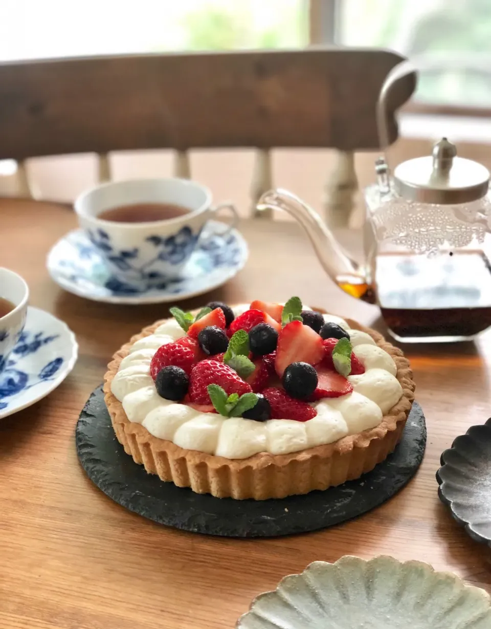 sakurakoさんの料理 苺のタルト🍓♪ヽ(´▽｀)/|カタツムリさん