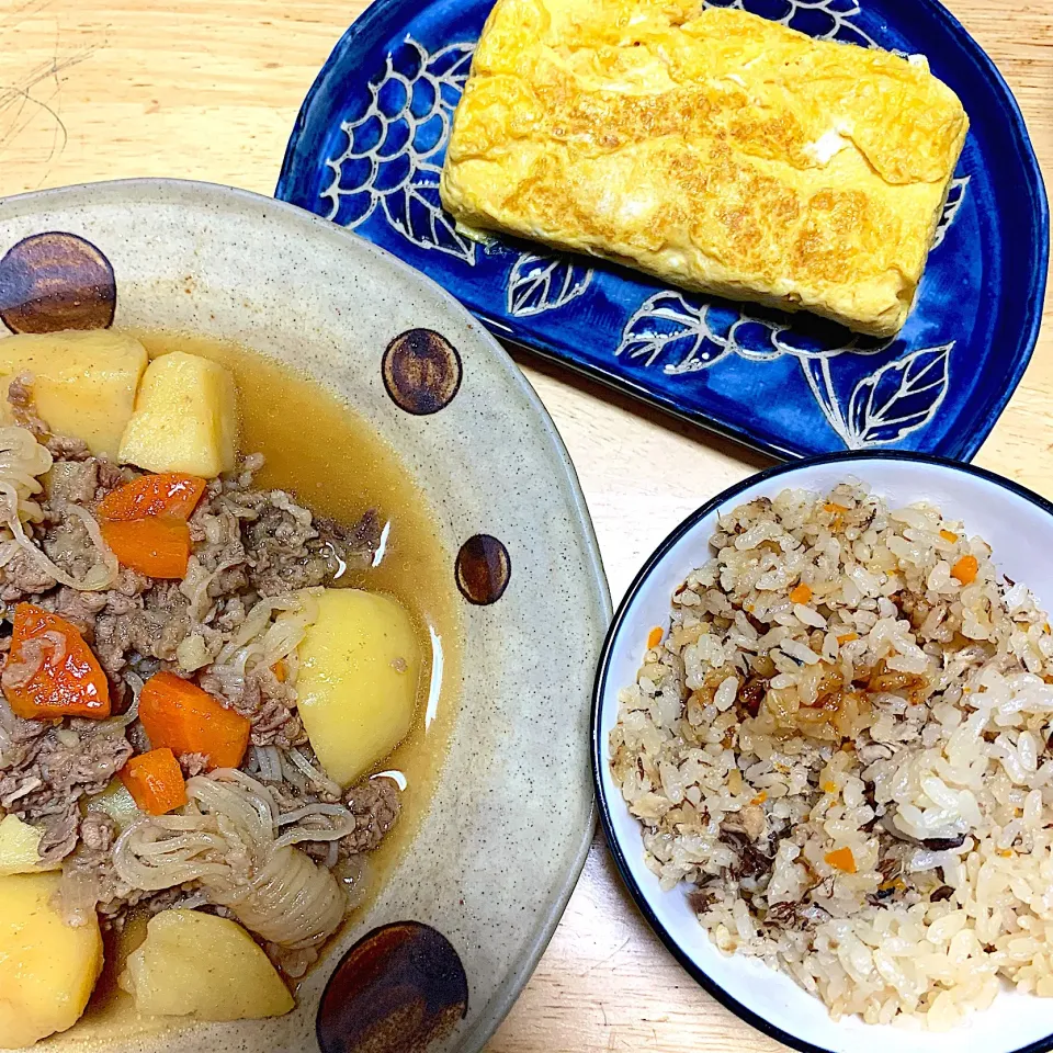 肉じゃが 鯖炊き込みご飯|あいかさん