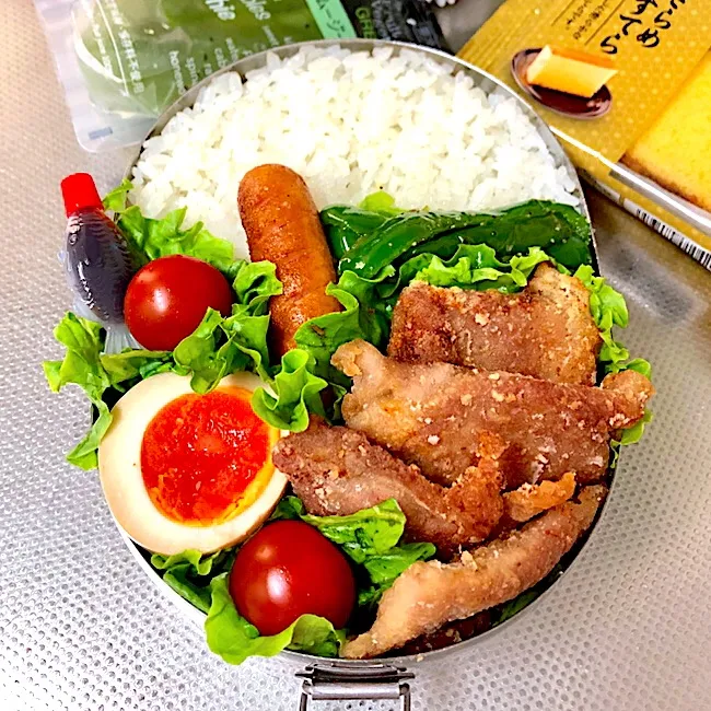 高3男子のお弁当 豚竜田揚げ|チャコさん