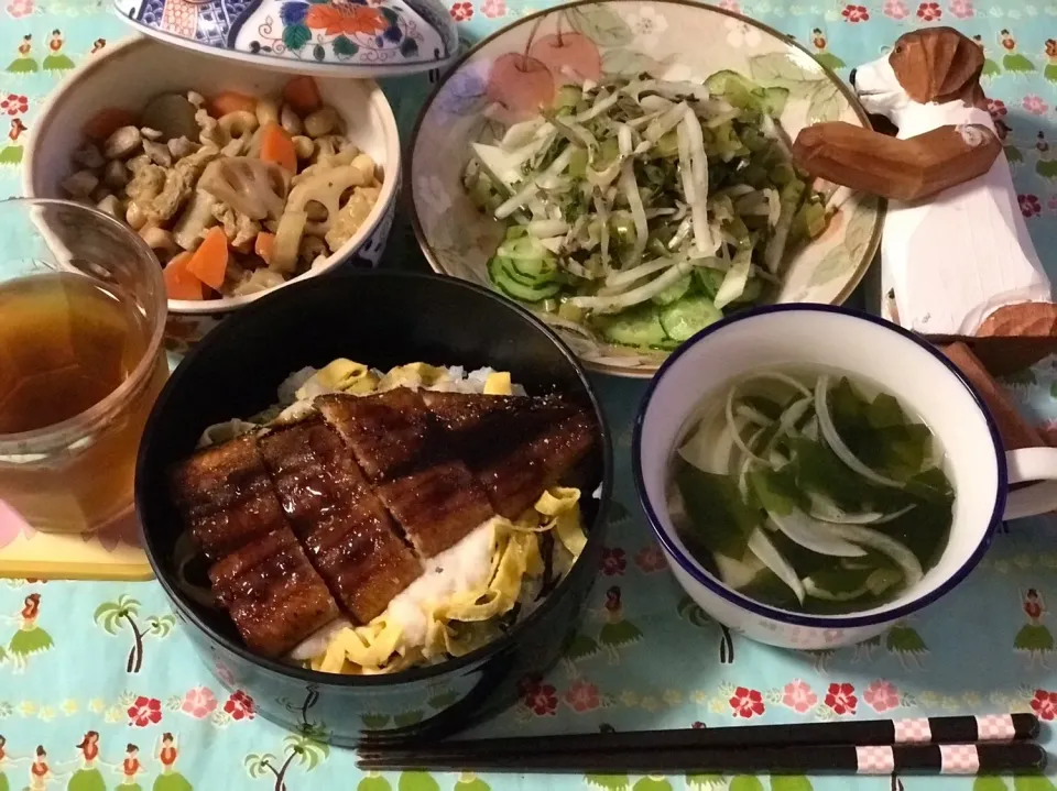 いつかの晩御飯❤️ウナドド〰ん❤️|noeさん