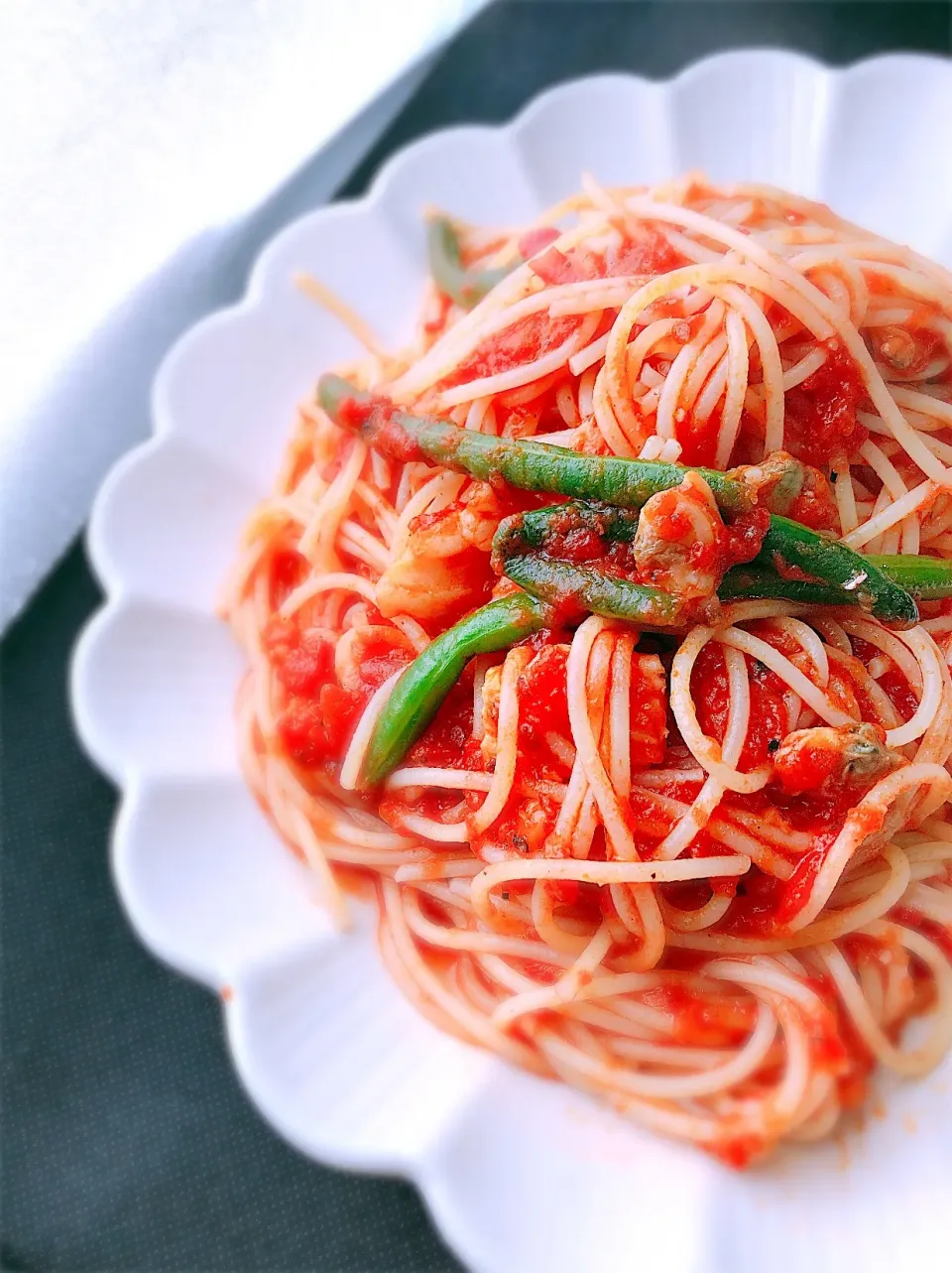 トマトソースパスタ🍅|ちーまるさん