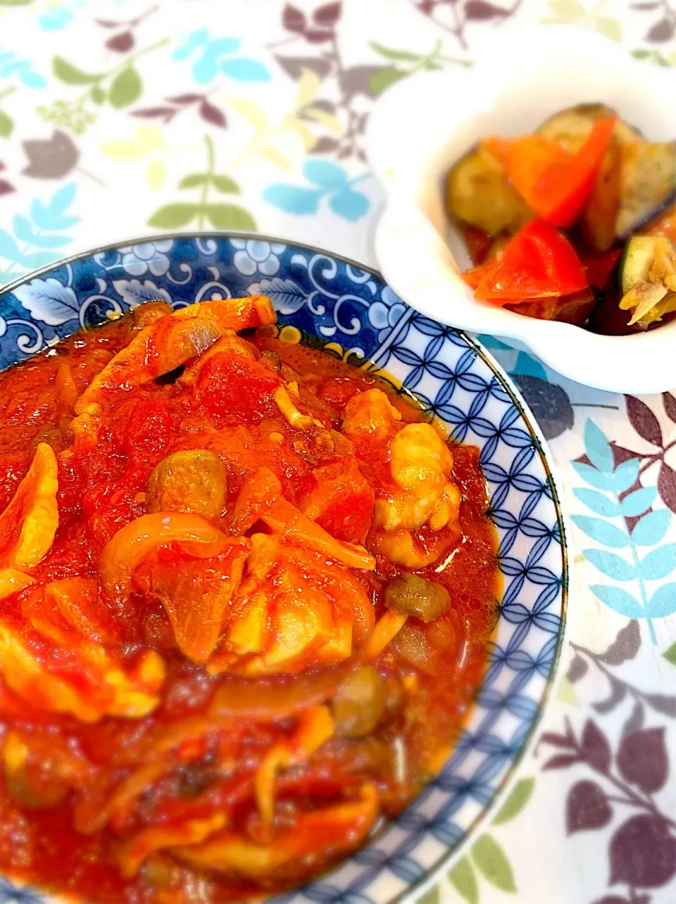 チキンのトマト煮込み🍅
トマトとナスのマリネ🍅|mayuさん