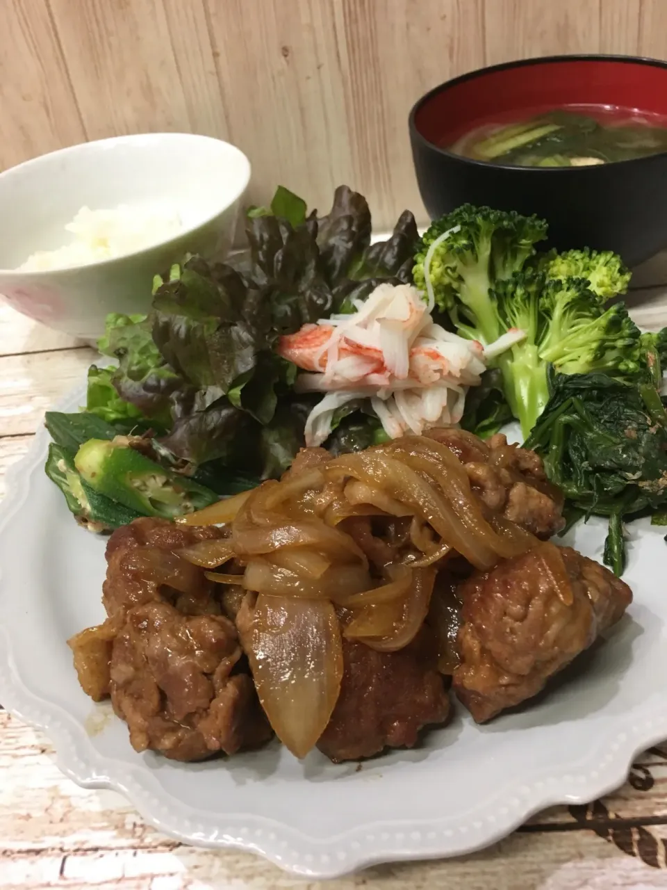 Snapdishの料理写真:生姜焼き定食|chou  chouさん