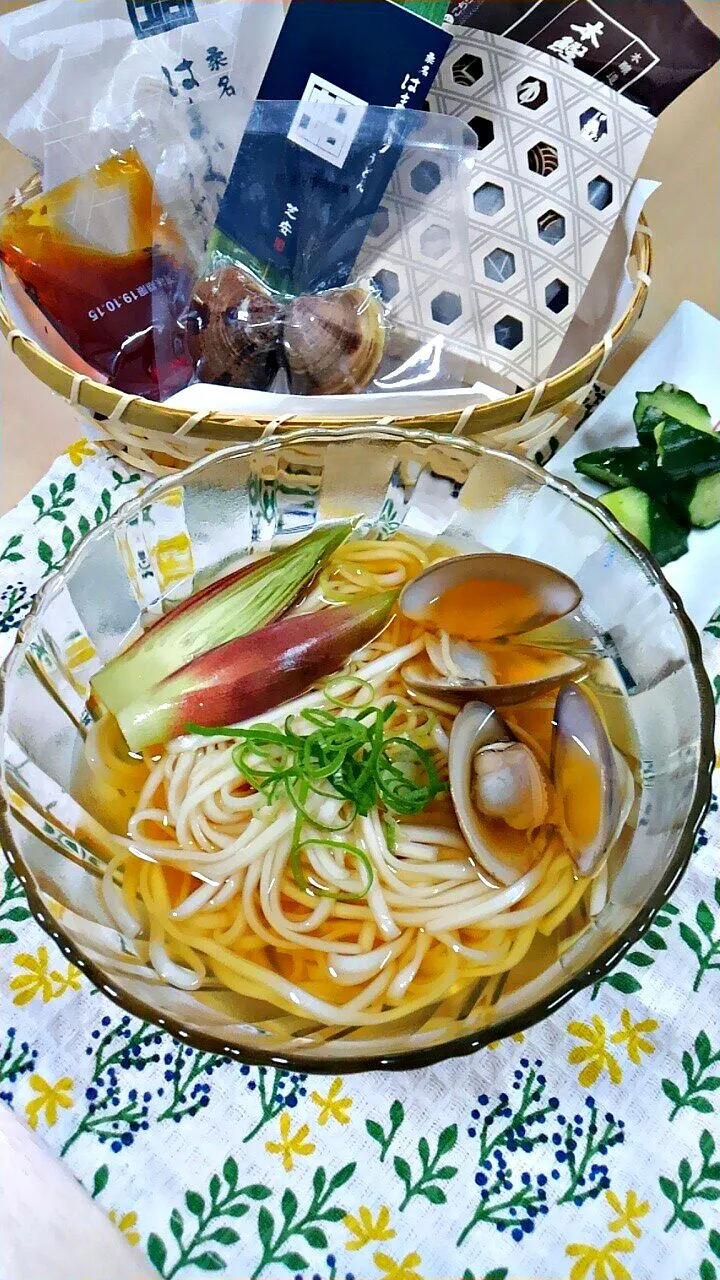 桑名のはまぐり冷やしうどん　芝安|みるくここあさん