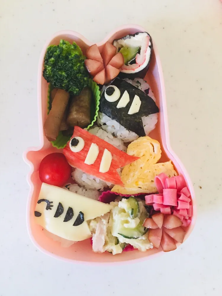 Snapdishの料理写真:季節外れの鯉のぼり弁当🎏|pimoriさん